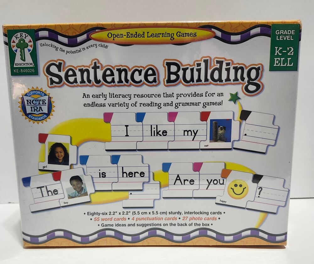 Key Education Sentence Building Game K-2 ELL Literacy Cards Sealed KE-846026